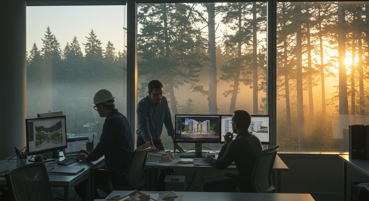 Architecture professionals working in their field